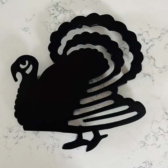 Crate&Barrel Bronze Turkey Trivet - Picture 6 of 12